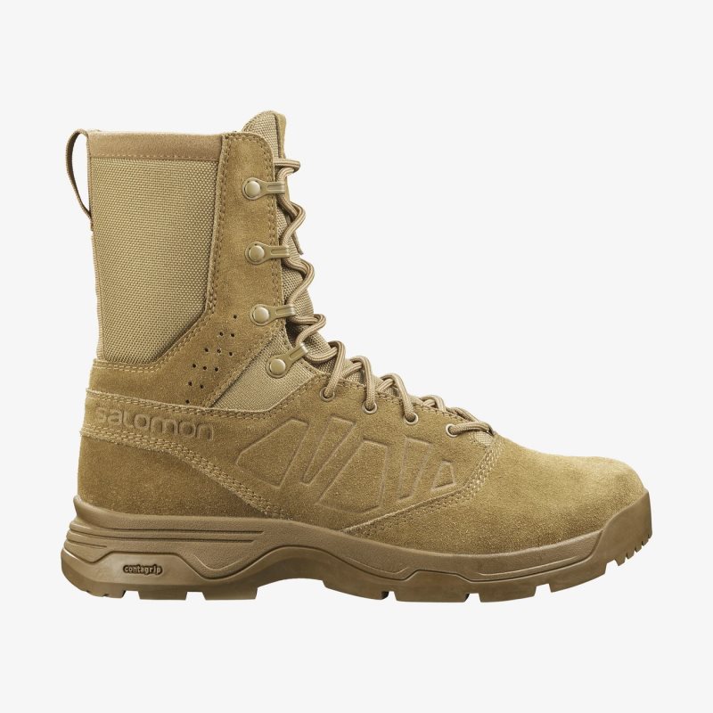 Salomon GUARDIAN WIDE Womens Tactical Boots Brown UK SYAC